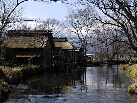 大王わさび農場の水車小屋