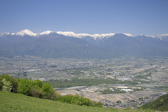 長峰山から望む北アルプス